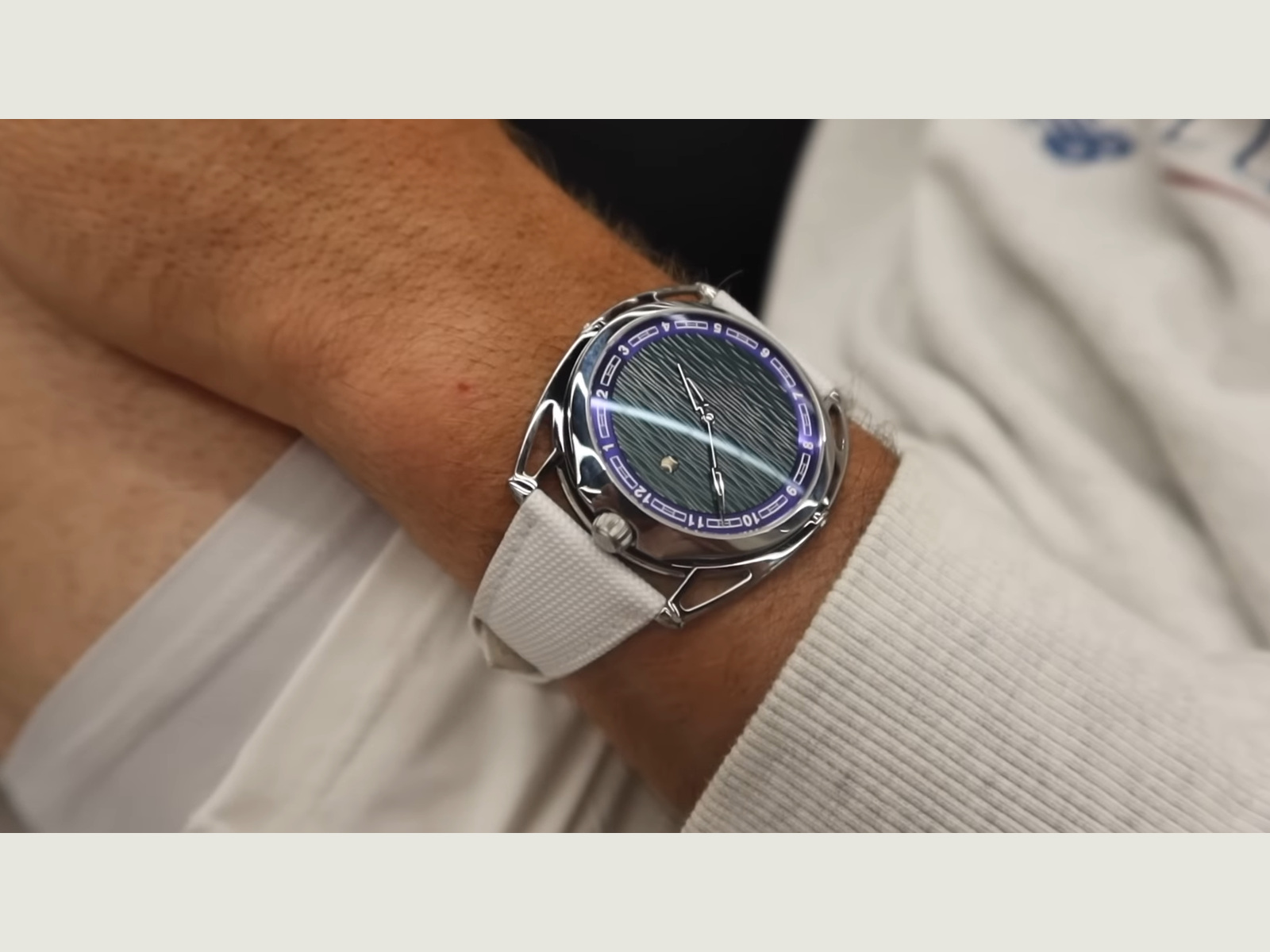 Personalized De Bethune watch worn by Tommy Paul, still from a 2023 video