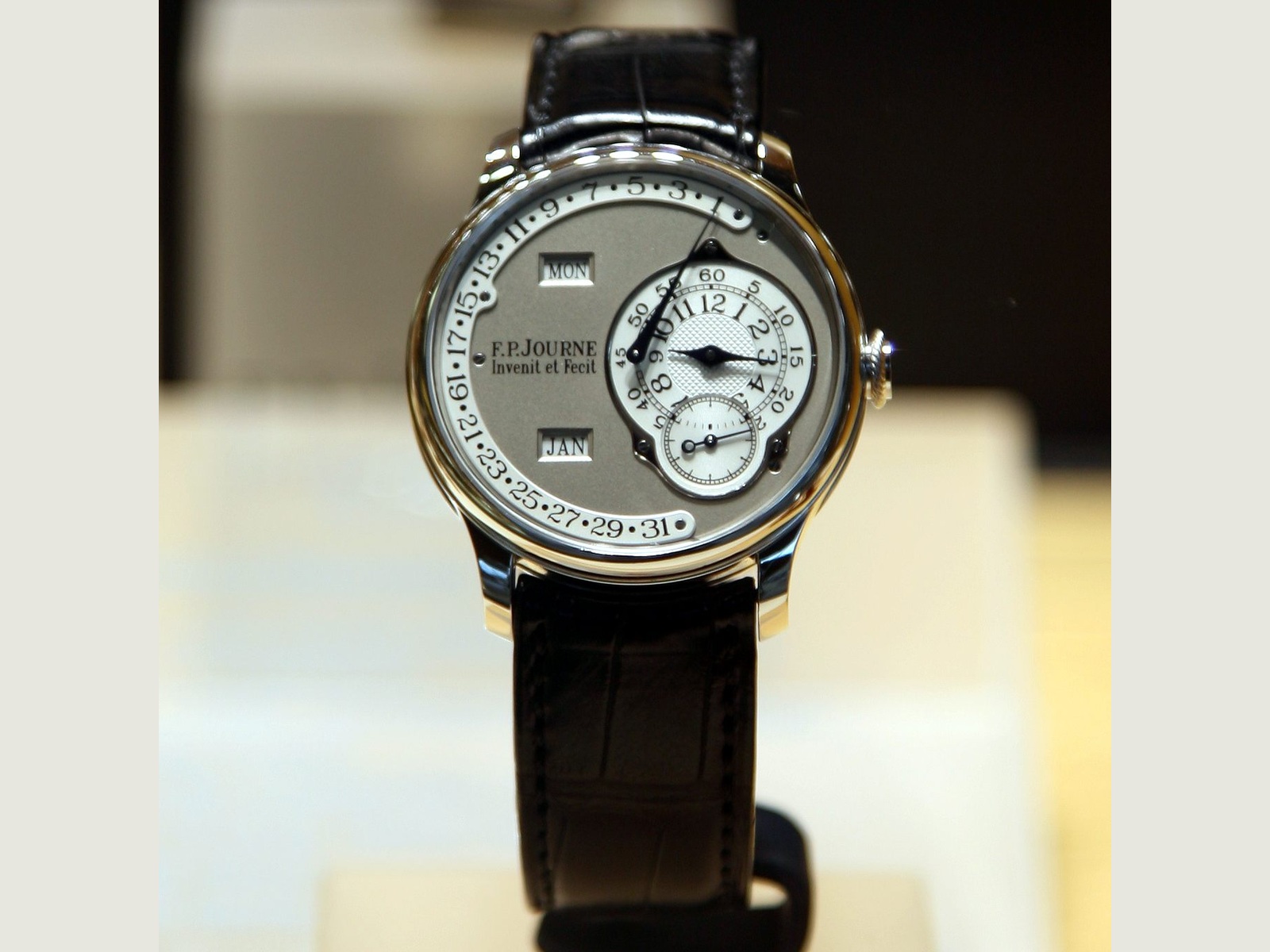 F.P.Journe calendar wristwatch photographed in 2007